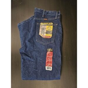 Rustler Jeans Mens 36x29 Blue Denim Regular Fit Straight Leg Workwear‎ Zip Fly